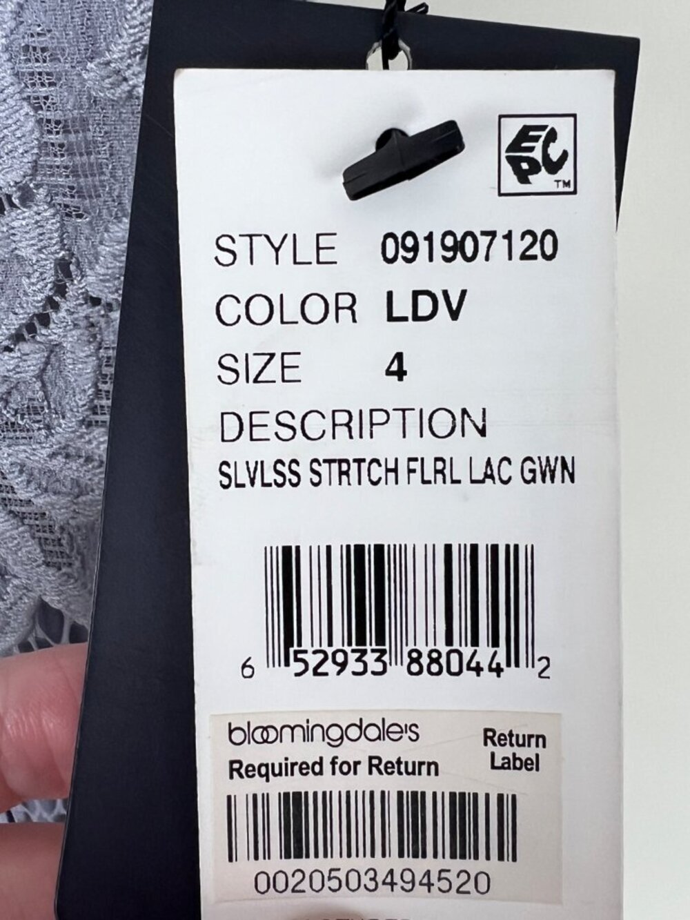 New Adrianna Papell Lace Gown Maxi Dress Sleeveless Wedding Guest Black Cocktail - Picture 5 of 11